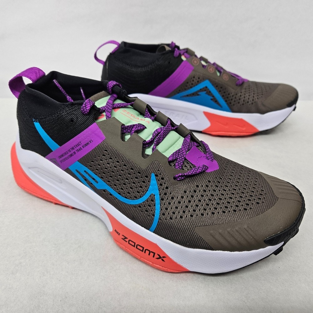 Nike ZoomX Zegama Trail Running Shoe DH0623-002‎ Ironstone Blue Men'S Size 9.5